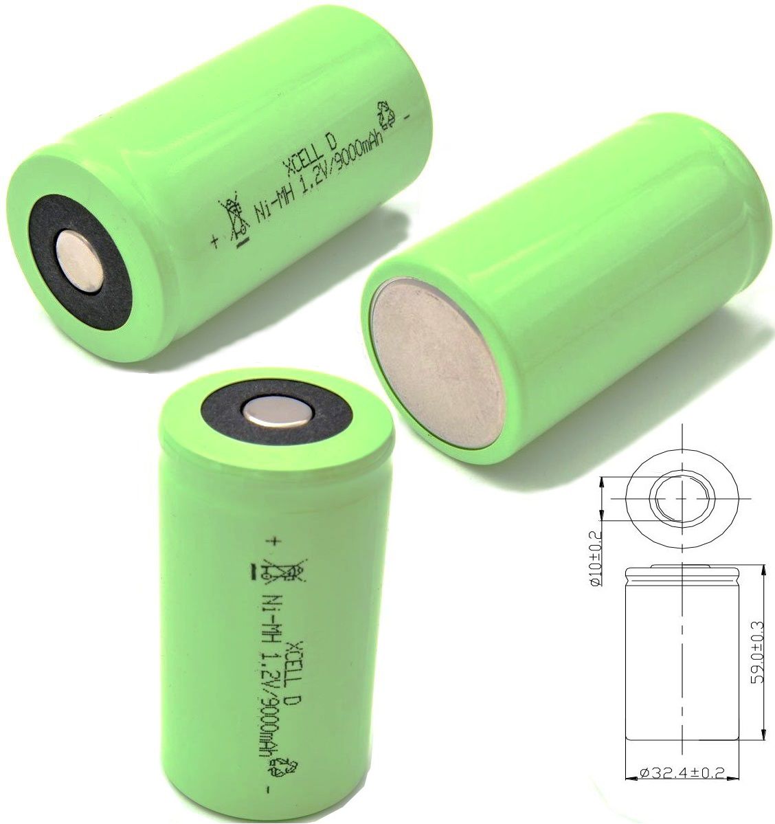 NIMH 1.2v 9000mAh